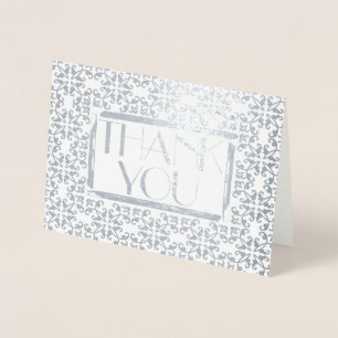 Carte Dorée Elégant Damask Art Déco Toute Occasion Merci