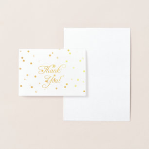 Carte Dorée Elegant Gold Foil Merci Notes
