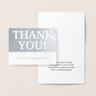 Carte Dorée Elégant, personnalisable et basique "MERCI" ! Cart
