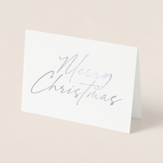 Carte Dorée Élégant script Joyeux Noël (Devant)