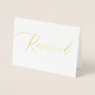 Carte Dorée Élégant Script Or SIGNE RÉSERVÉ mariage