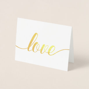 Carte Dorée Élégant Script Photo Saint Valentin
