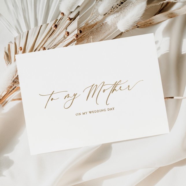 Carte Dorée Ellesmere À Ma Mère Fête De Mariage (To My Mother Wedding Day Ellesmere)