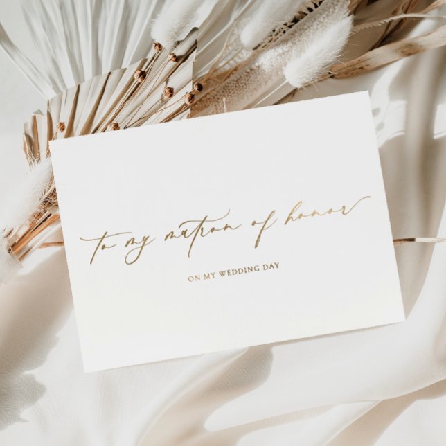 Carte Dorée Ellesmere À Mon Chef D'Honneur Le Jour Du Mariage (Créateur téléchargé)