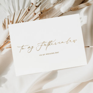 Carte Dorée Ellesmere À Mon Père-En-Lois Jour De Mariage