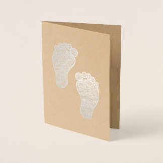 Carte Dorée Empreintes bébé