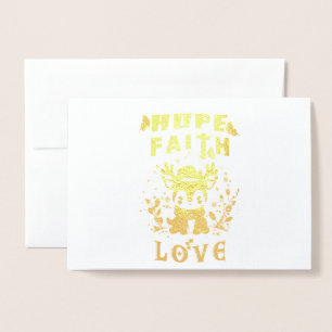 Carte Dorée Espoir Foi Amour