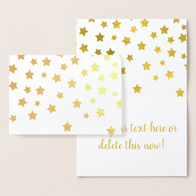 Carte Dorée Étoiles brillantes | Occasion | Vous Customisez (Affichage)