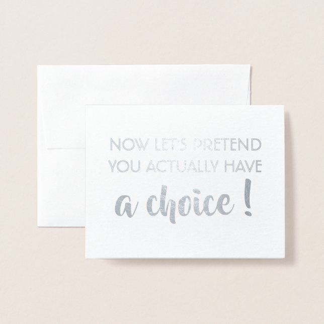 Carte Dorée Faisons semblant - Drôle projet de servante d'info (Devant avec enveloppe)