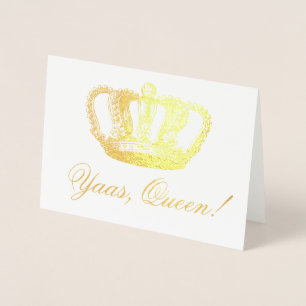 Carte Dorée Fancy Yaas Queen Fabulous Gold Foil Couronne
