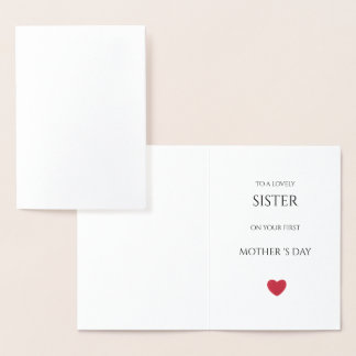 Carte Dorée felicitacion dia de la madre para hermana