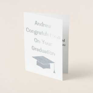 Carte Dorée Félicitations à la graduation personnalisée Metall