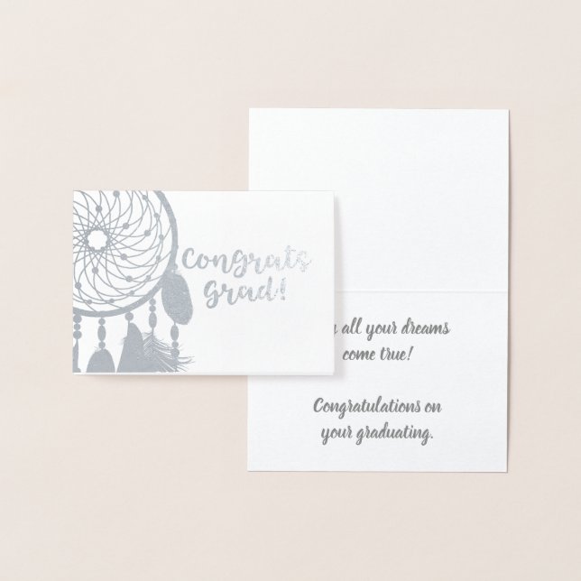 Carte Dorée Félicitations aux diplômés | Dreamcatcher (Affichage)