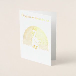 Carte Dorée Félicitations pour être devenu un