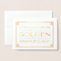 Félicitations pour l'anniversaire de mariage d'or