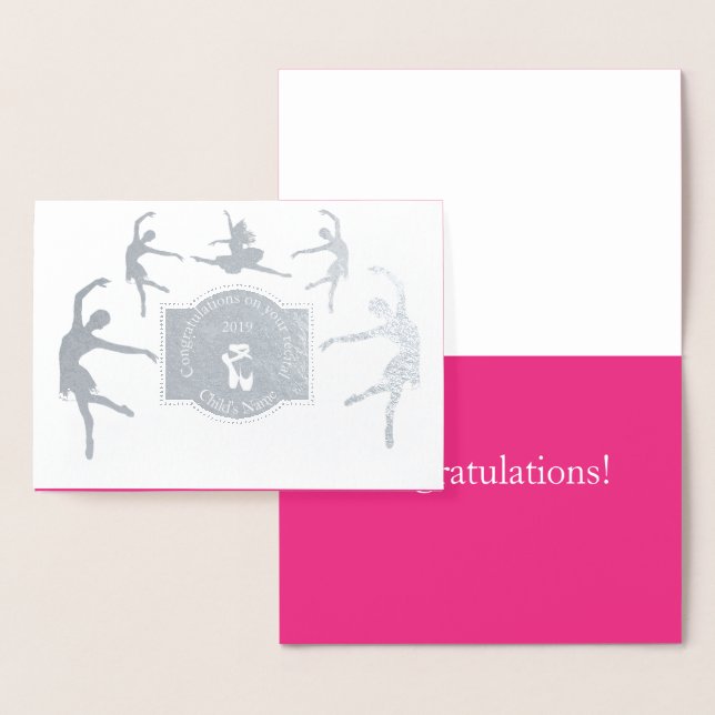 Carte Dorée Félicitations pour le récital de danse HAMbyWG (Affichage)