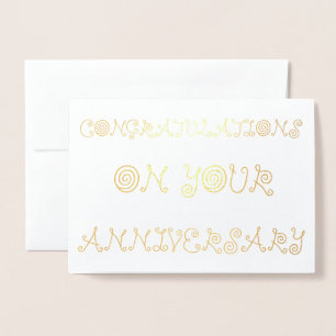 Carte Dorée Félicitations pour votre anniversaire