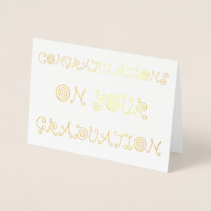 Carte Dorée Félicitations pour votre diplôme