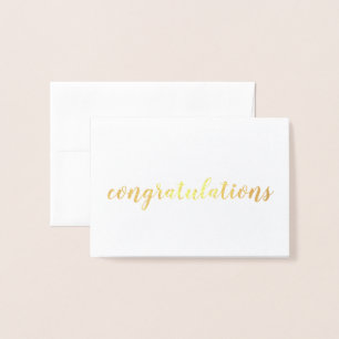 Carte Dorée félicitations style de script minimaliste simple