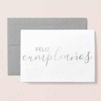 Carte Dorée Feliz Cumpleaños Elégant espagnol Joyeux anniversa