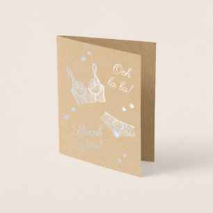 Carte Dorée Fête des mariées de lingerie Merci