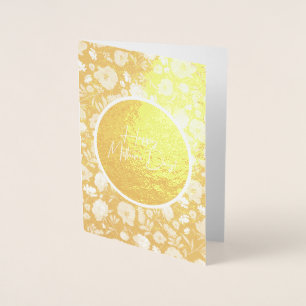 Carte Dorée Fête des Mères Florale