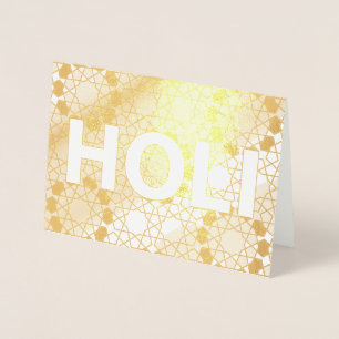 Carte Dorée feuille d'or holi