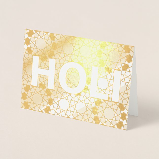 Carte Dorée feuille d'or holi (Devant)