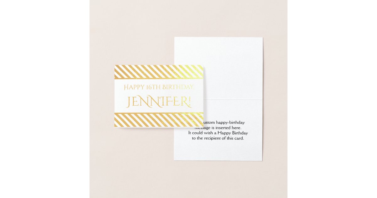 Carte Doree Feuille D Or Rayee Joyeux Anniversaire Jennifer Zazzle Fr Carte Doree Feuille D Or Rayee Joyeux Anniversaire Jennifer Zazzle Fr