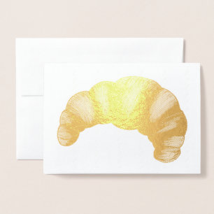 Carte Dorée Flaky Golden Croissant Français Pâtisserie