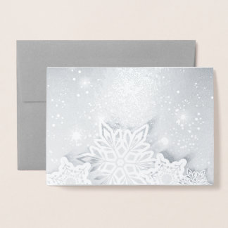 Carte Dorée Flèches de neige 3D