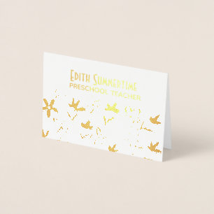 Carte Dorée Fleurs d'or