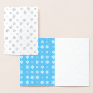 Carte Dorée Flocons de neige