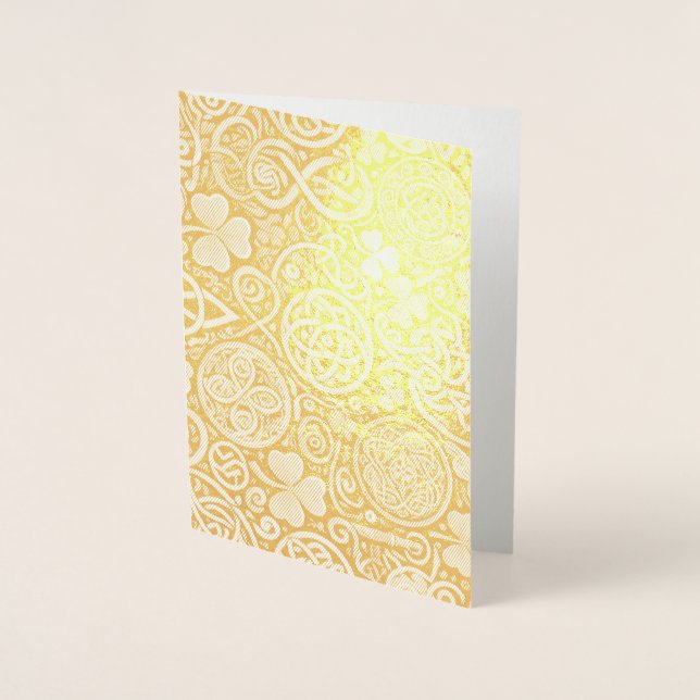 Carte Dorée Floraison celtique (Devant)