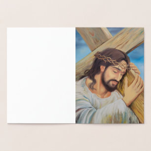 Carte Dorée Foi chrétienne Jésus Christ