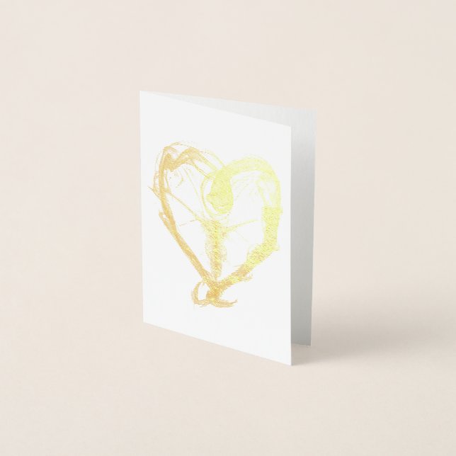 Carte Dorée Fonte d'or du coeur brûlante (Devant)