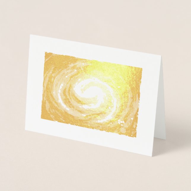 Carte Dorée Galaxie d'émeraude et de violet (Devant)