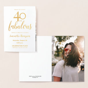 Carte Dorée Gold 40 et fabuleux 40e anniversaire Photo
