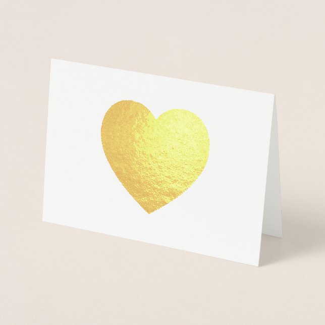 Carte Dorée Gold Foil Heart (Devant)