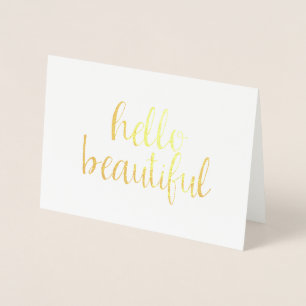 Carte Dorée Gold Hello Beautiful