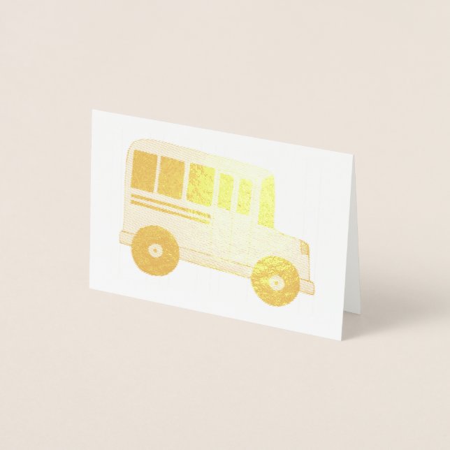 Carte Dorée Gold School Bus Driver Enseignant (Devant)
