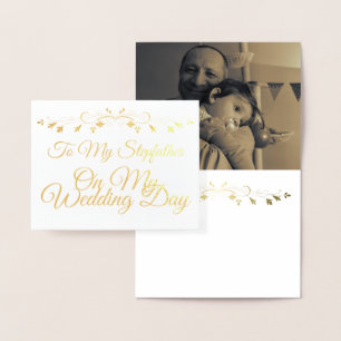 Carte Dorée Gold To My Stepfather sur mon mariage