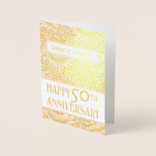 Carte Dorée Golden Foliage 50e anniversaire Mariage Real