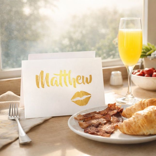 Carte Dorée Golden Glam Kissy Lips  (Créateur téléchargé)