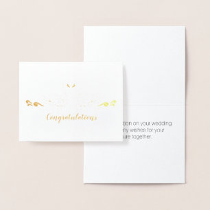 Carte Dorée Golden Swans Mariage Félicitations