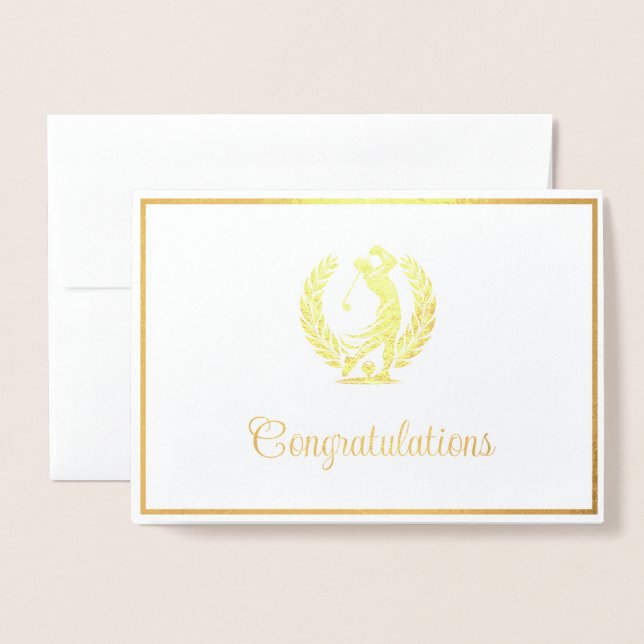 Carte Dorée Golf (Devant avec enveloppe)