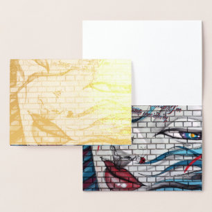 Carte Dorée Graffiti de fille asiatique