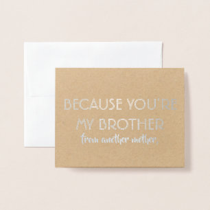 Carte Dorée Groomsman ou Best Man - Vous êtes Mon Frère