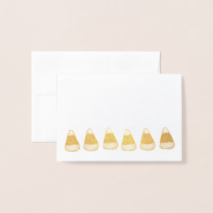 Carte Dorée Halloween Thanksgiving Automne Automne Candy Corne