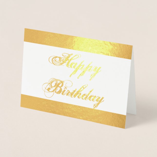 Carte Dorée HAMbWG -  feuille d'or et blanc - Personnalisable (Devant)
